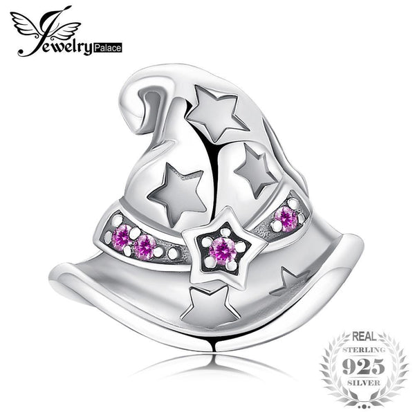 JewelryPalace Stars Christmas Hat Created Ruby 925 Sterling Silver Charm 2018 New Hot Sale Fashion Jewelry As Beatuiful Gifts--JadeMoghul Inc.
