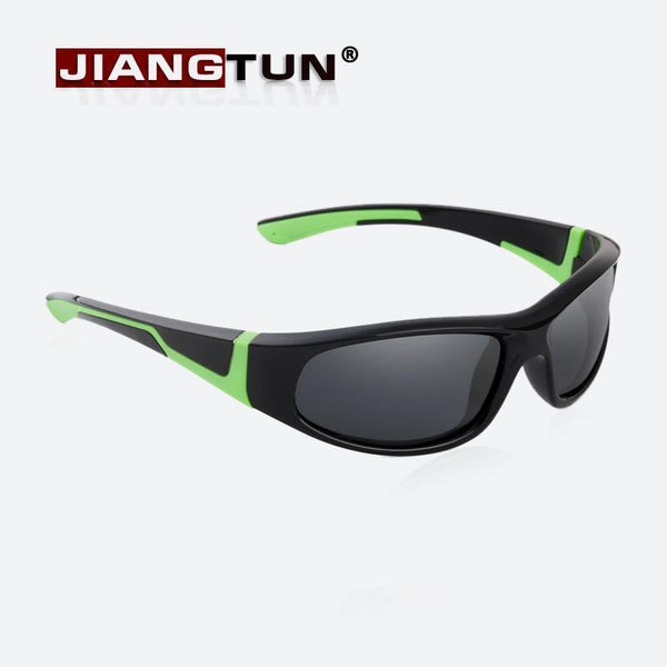 JIANGTUN Super Light Kids TR90 Polarized Sunglasses Children Safety Brand Glasses Flexible Rubber Oculos Infantil-Red Black-JadeMoghul Inc.