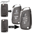 jingyuqin CE0523 Modified Flip Key Shell For Citroen C2 C4 C5 Berlingo Xsara Picasso Peugeot 306 407 807 Partner VA2/HU83 2/3BTN JadeMoghul Inc. 