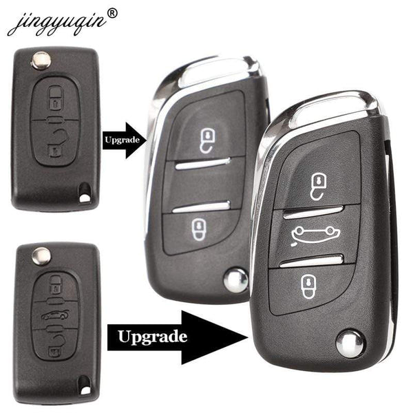 jingyuqin CE0523 Modified Flip Key Shell For Citroen C2 C4 C5 Berlingo Xsara Picasso Peugeot 306 407 807 Partner VA2/HU83 2/3BTN JadeMoghul Inc. 