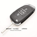 jingyuqin CE0523 Modified Flip Key Shell For Citroen C2 C4 C5 Berlingo Xsara Picasso Peugeot 306 407 807 Partner VA2/HU83 2/3BTN JadeMoghul Inc. 