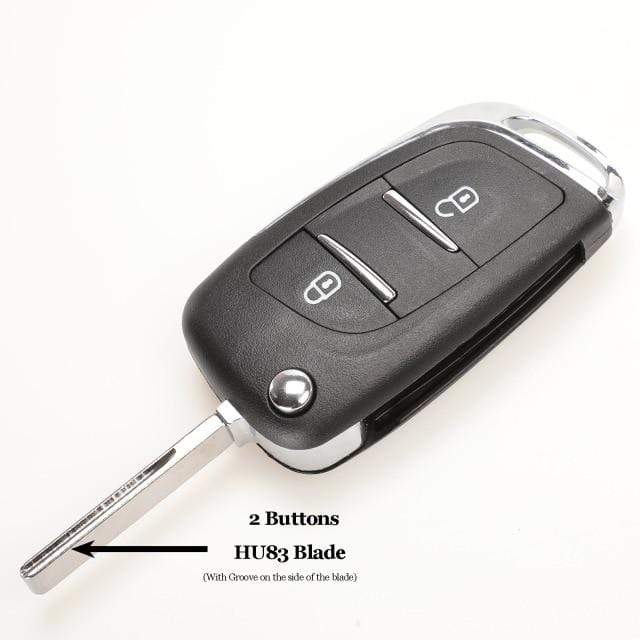 jingyuqin CE0523 Modified Flip Key Shell For Citroen C2 C4 C5 Berlingo Xsara Picasso Peugeot 306 407 807 Partner VA2/HU83 2/3BTN JadeMoghul Inc. 