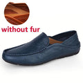 JINTOHO big size 35-47 slip on casual men loafers spring and autumn mens moccasins shoes genuine leather men's flats shoes-lan se without fur-5-JadeMoghul Inc.