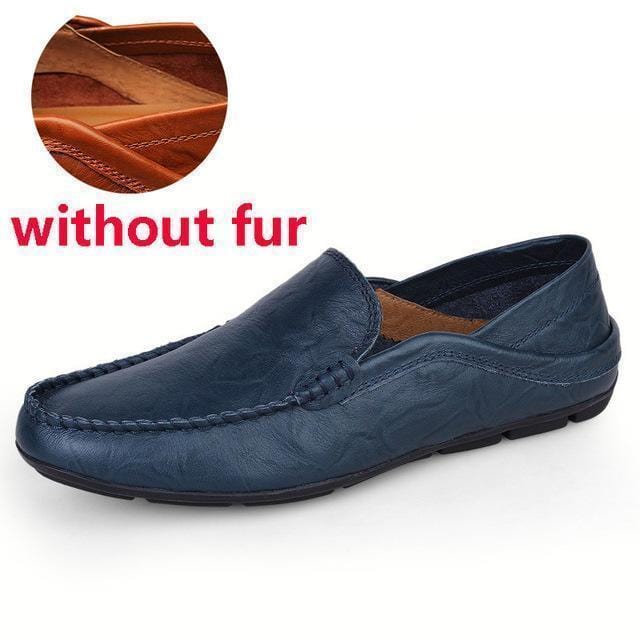 JINTOHO big size 35-47 slip on casual men loafers spring and autumn mens moccasins shoes genuine leather men's flats shoes-lan se without fur-5-JadeMoghul Inc.