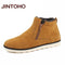 JINTOHO Big Size Men Shoes 2016 Top Fashion New Winter Casual Ankle Boots Warm Winter Fur Shoes Leather Footwear-zong se-5.5-JadeMoghul Inc.