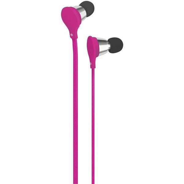 Jive Noise-Isolating Earbuds with Microphone (Pink)-Headphones & Headsets-JadeMoghul Inc.