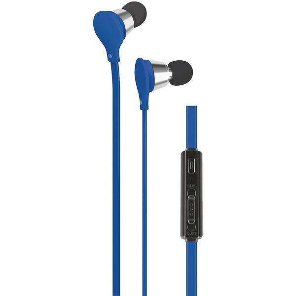 Jive Noise-Isolating Earbuds with Microphone & Volume Control (Blue)-Headphones & Headsets-JadeMoghul Inc.