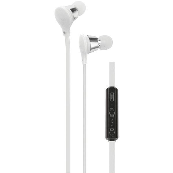 Jive Noise-Isolating Earbuds with Microphone & Volume Control (White)-Headphones & Headsets-JadeMoghul Inc.