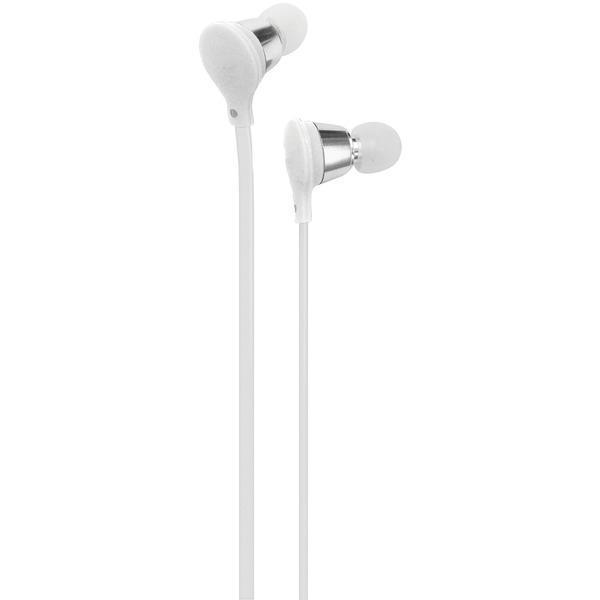 Jive Noise-Isolating Earbuds with Microphone (White)-Headphones & Headsets-JadeMoghul Inc.