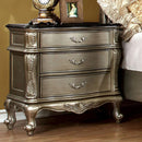 Johara Luxurious Night Stand In Gold Finish