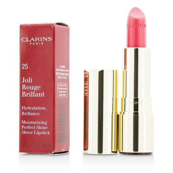 Joli Rouge Brillant (Moisturizing Perfect Shine Sheer Lipstick) - # 25 Rose Blossom - 3.5g-0.1oz-Make Up-JadeMoghul Inc.