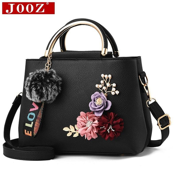 JOOZ 2018 color flowers shell Women's tote Leather Clutch Bag small Ladies Handbags Brand Women Messenger Bags Sac A Main Femme-Gray-JadeMoghul Inc.