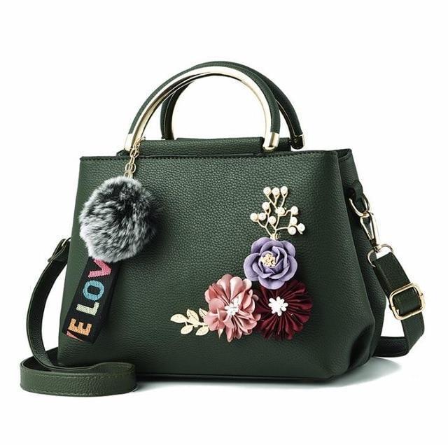 JOOZ 2018 color flowers shell Women's tote Leather Clutch Bag small Ladies Handbags Brand Women Messenger Bags Sac A Main Femme-Green-JadeMoghul Inc.