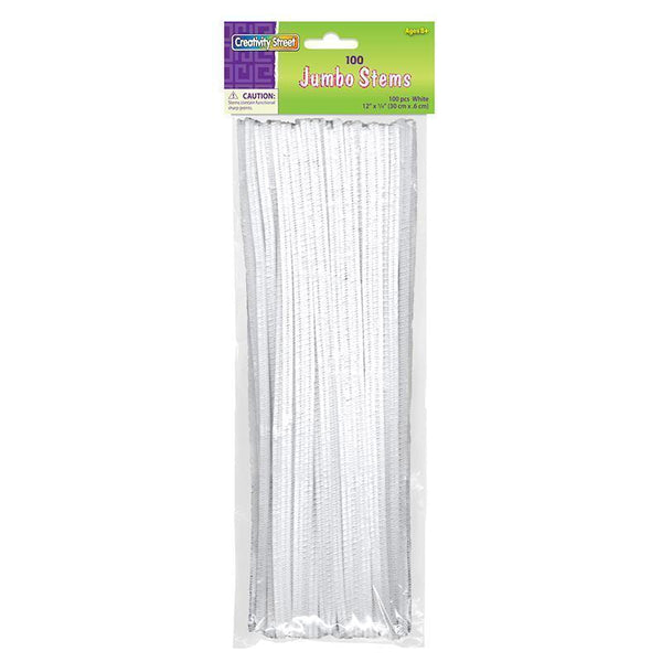 Jumbo Chenille Stems White 100 Pcs-Arts & Crafts-JadeMoghul Inc.