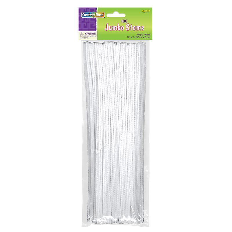Jumbo Chenille Stems White 100 Pcs-Arts & Crafts-JadeMoghul Inc.