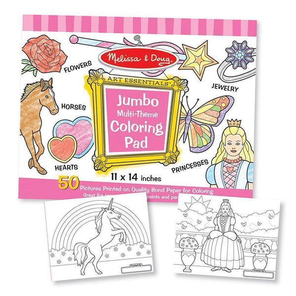 JUMBO COLORING PAD PINK 11 X 14-Toys & Games-JadeMoghul Inc.