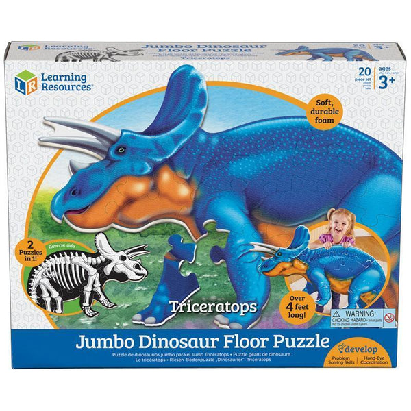 JUMBO DINOSAUR PUZZLE TRICERATOPS-Learning Materials-JadeMoghul Inc.