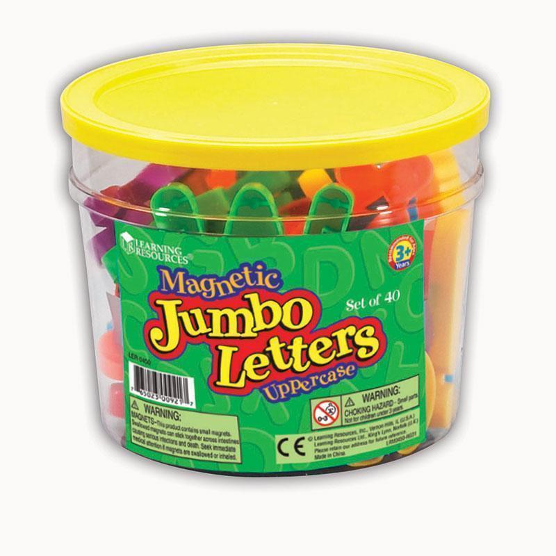 JUMBO MAGNETIC LETTERS 40/PK-Learning Materials-JadeMoghul Inc.