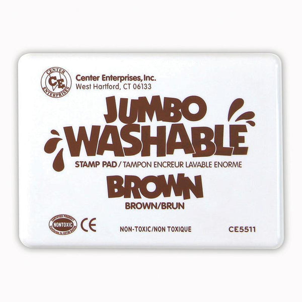 JUMBO STAMP PAD BROWN WASHABLE-Supplies-JadeMoghul Inc.