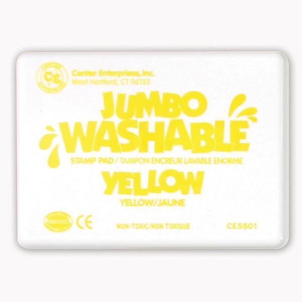 JUMBO STAMP PAD YELLOW WASHABLE-Supplies-JadeMoghul Inc.