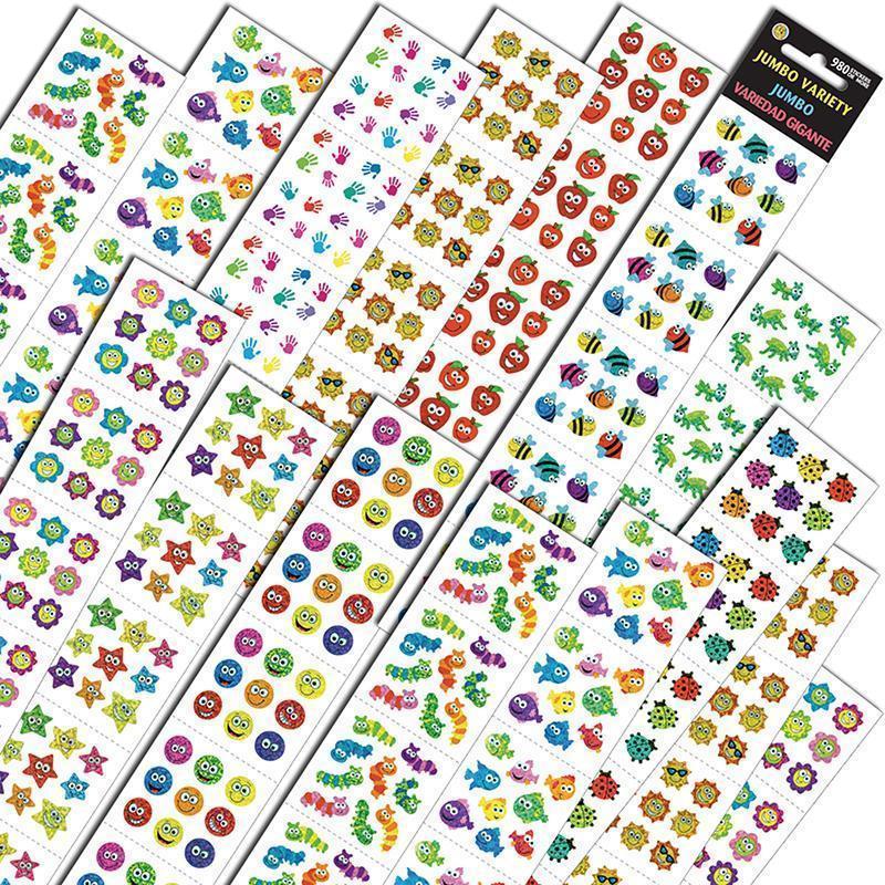 JUMBO VARIETY STICKERS ASSORTMENT Q-Learning Materials-JadeMoghul Inc.