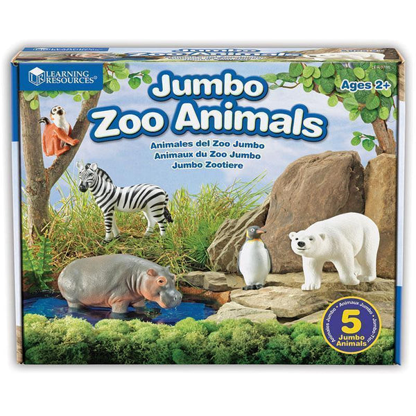 JUMBO ZOO ANIMALS 5/SET-Learning Materials-JadeMoghul Inc.