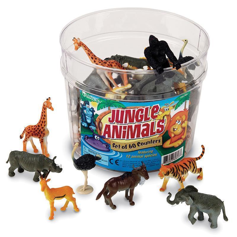 JUNGLE ANIMAL COUNTERS-Learning Materials-JadeMoghul Inc.