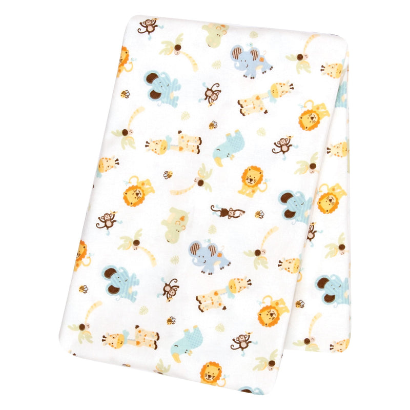 Jungle Friends Scatter Flannel Swaddle Blanket-WHIM-U-JadeMoghul Inc.