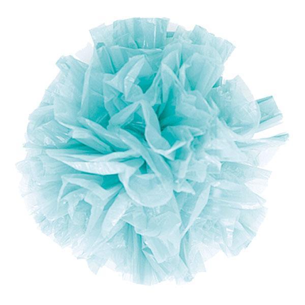 Just Fluff Colored Plastic Poms Package of 25 Poms Light Blue (Pack of 1)-Wedding Reception Decorations-JadeMoghul Inc.