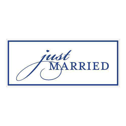 Just Married License Plate Berry (Pack of 1)-Wedding Signs-Periwinkle-JadeMoghul Inc.