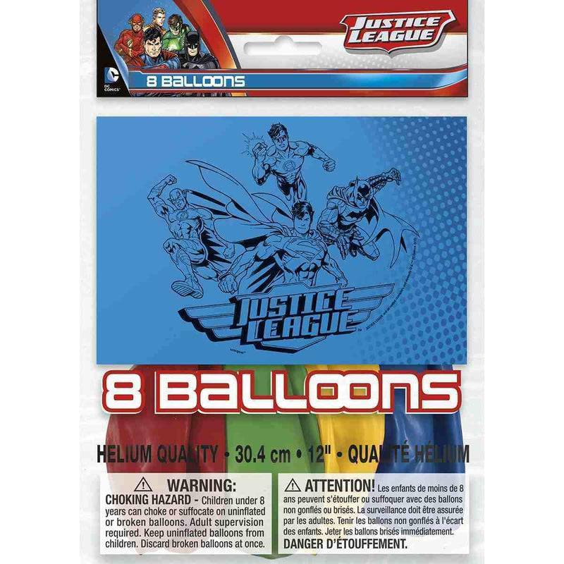 Justice League Latex Balloons [8 per Pack]-Toys-JadeMoghul Inc.
