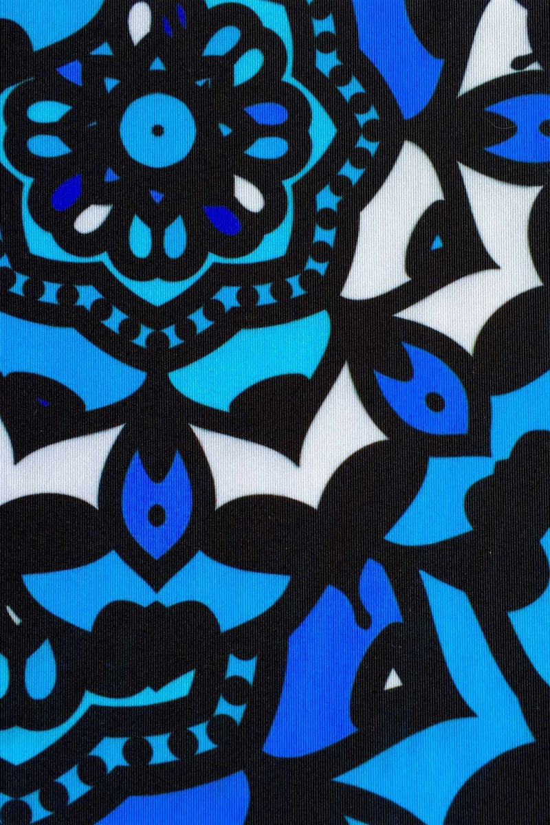 Kaleidoscope Amelia Blue Knit Pull-On Palazzo Pant - Women-Kaleidoscope-XS-Black/Blue/White-JadeMoghul Inc.