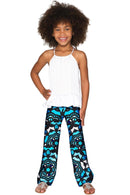 Kaleidoscope Amelia Trendy Blue Stretch Palazzo Pant - Girls-Kaleidoscope-18M/2-Black/Blue/White-JadeMoghul Inc.