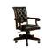 Kalia Contemporary Arm Chair, Brown Finish-Armchairs and Accent Chairs-Brown, Dark Brown-Wood Leather-JadeMoghul Inc.