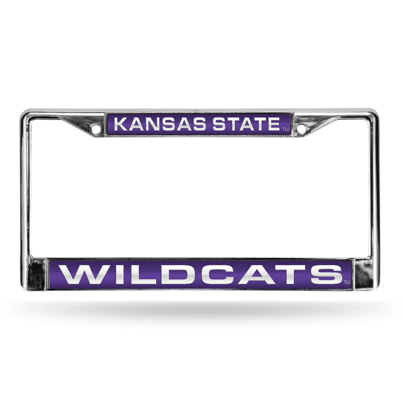 Mercedes Benz License Plate Frame Kansas State Purple Laser Chrome Frame