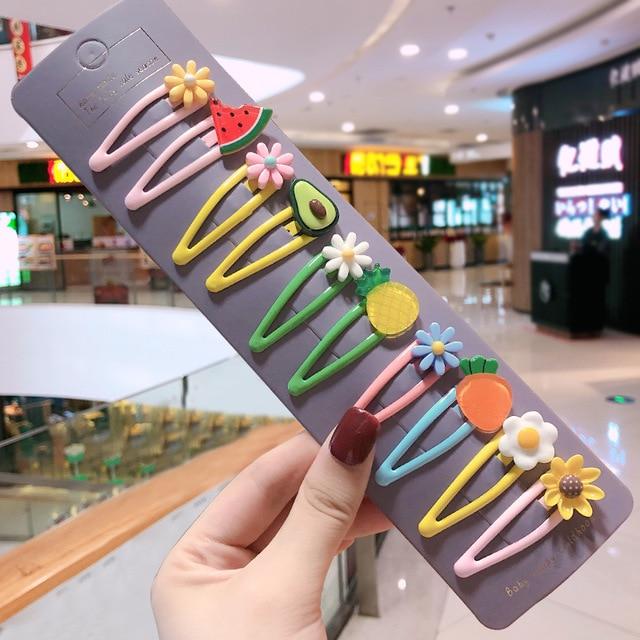 Kawaii Cartoon Fruit BB Clip Baby Children Hair Clips Bobby Pin Barrettes Accessories For Girls Kids Hairpins Hairgrip Headdress AExp