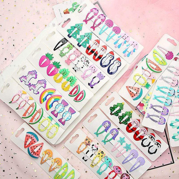 Kawaii Cartoon Fruit BB Clip Baby Children Hair Clips Bobby Pin Barrettes Accessories For Girls Kids Hairpins Hairgrip Headdress AExp