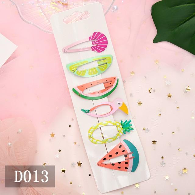 Kawaii Cartoon Fruit BB Clip Baby Children Hair Clips Bobby Pin Barrettes Accessories For Girls Kids Hairpins Hairgrip Headdress AExp