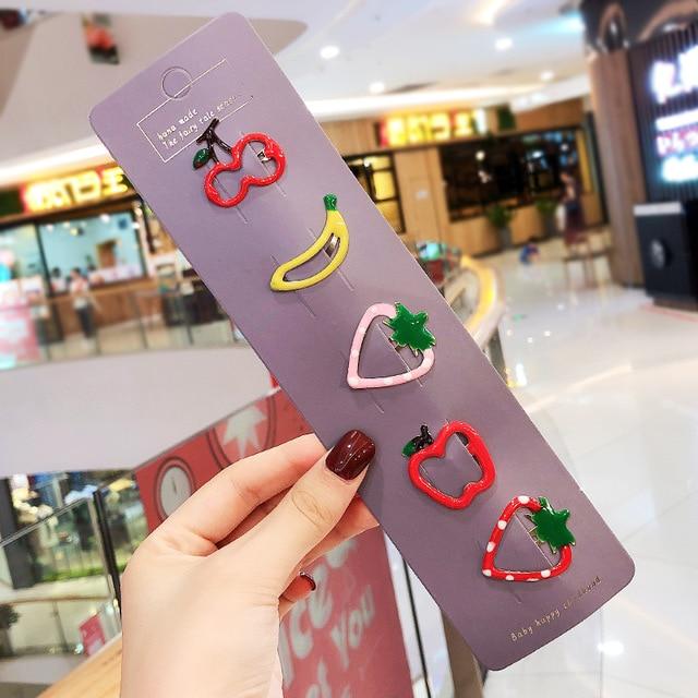 Kawaii Cartoon Fruit BB Clip Baby Children Hair Clips Bobby Pin Barrettes Accessories For Girls Kids Hairpins Hairgrip Headdress AExp