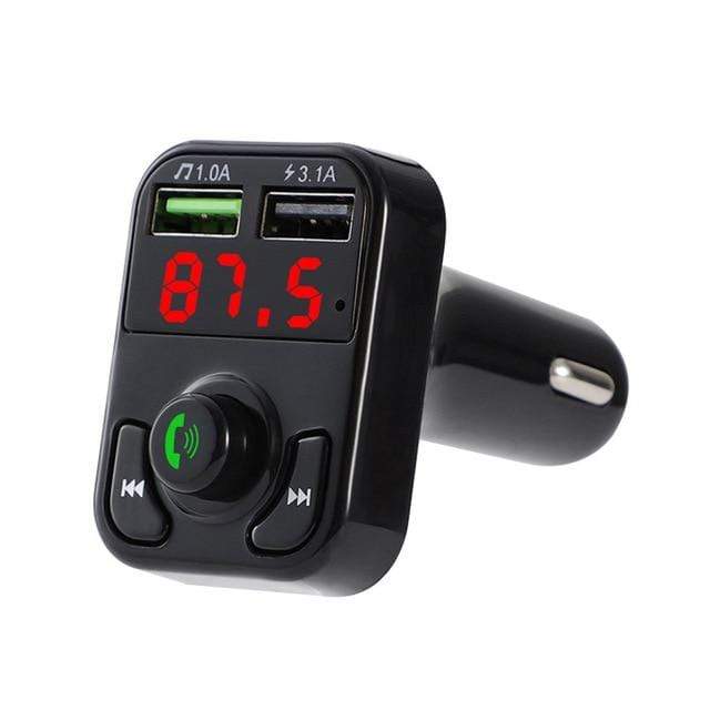 KDsafe Bluetooth Wireless Car kit Handfree LCD FM Transmitter Dual USB Car Charger 2.1A MP3 Music TF Card U disk AUX Player AExp