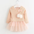 Keelorn Baby Girl Dress 2017 New Casual Autumn Baby Clothes Long Sleeve Plaid Bear Straps Fake Two Piece Dress baby girl clothes-pink-12M-JadeMoghul Inc.