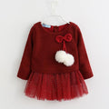 Keelorn Baby Girl Dress 2017 New Casual Autumn Baby Clothes Long Sleeve Plaid Bear Straps Fake Two Piece Dress baby girl clothes-red-12M-JadeMoghul Inc.