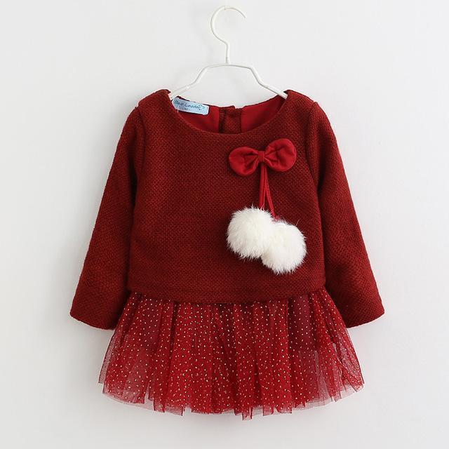 Keelorn Baby Girl Dress 2017 New Casual Autumn Baby Clothes Long Sleeve Plaid Bear Straps Fake Two Piece Dress baby girl clothes-red-12M-JadeMoghul Inc.