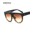 KEHU Woman Flat Top Oversized Sun Glasses Cat Eye Sunglasses Brand Designer oculos De Sol K9250-1-JadeMoghul Inc.