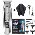 Kemei Professional Hair Clipper Beard Trimmer men's hair trimmer LCD digital display cordless haircut electric razor shaver 5 AExp