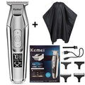 Kemei Professional Hair Clipper Beard Trimmer men's hair trimmer LCD digital display cordless haircut electric razor shaver 5 AExp