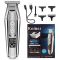 Kemei Professional Hair Clipper Beard Trimmer men's hair trimmer LCD digital display cordless haircut electric razor shaver 5 AExp