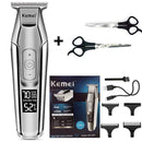 Kemei Professional Hair Clipper Beard Trimmer men's hair trimmer LCD digital display cordless haircut electric razor shaver 5 AExp