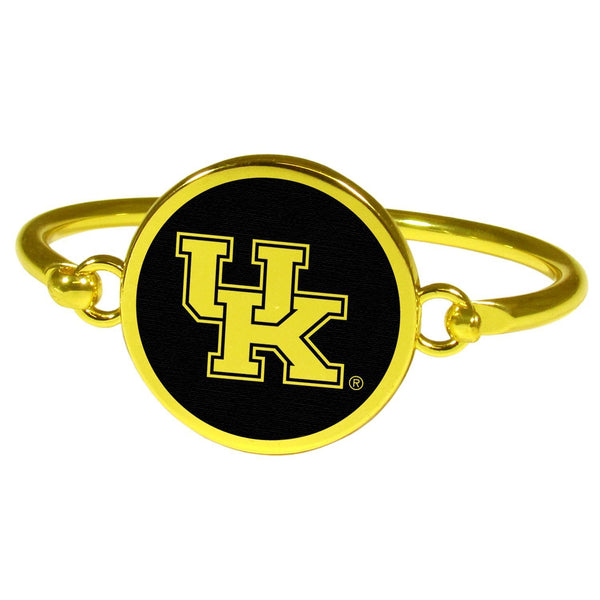Kentucky Wildcats Gold Tone Bangle Bracelet-NCAA,Kentucky Wildcats,Jewelry & Accessories-JadeMoghul Inc.