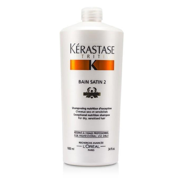 Kerastase Nutritive Bain Satin 2 Complete Nutrition Shampoo (For Dry & Sensitised Hair) - 1000ml-34oz-Hair Care-JadeMoghul Inc.